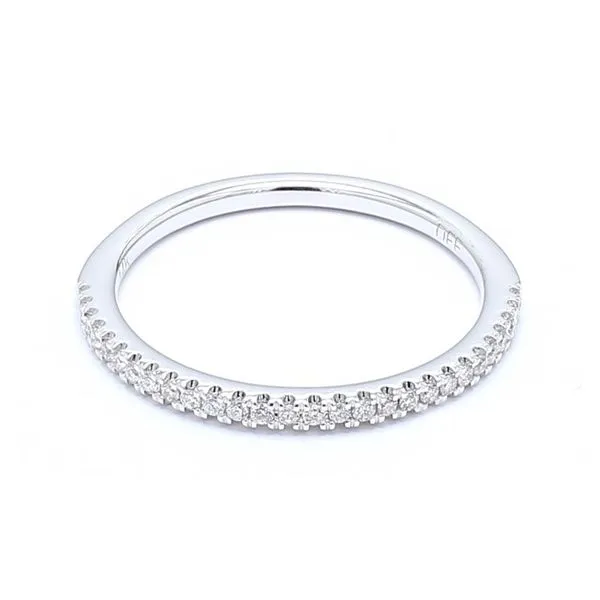 14k White Gold 0.15ctw French Set Diamond Band Raleigh Diamond Fine Jewelry Raleigh, NC