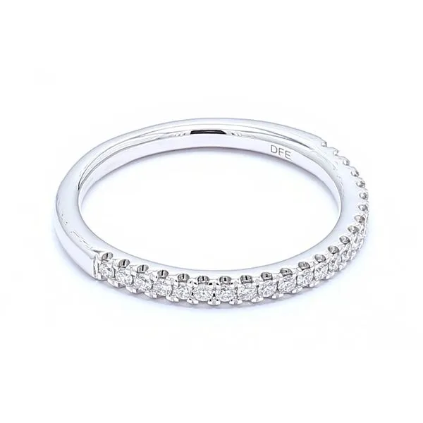 14K White Gold  0.20ctw Diamond Wedding Band Image 3 Raleigh Diamond Fine Jewelry Raleigh, NC