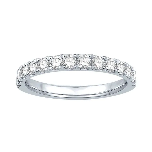 RD CLASSIC 14K White Gold 0.67ctw Diamond Wedding Band Size 6 Raleigh Diamond Fine Jewelry Raleigh, NC