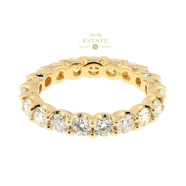 Estate 14K Yellow Gold 2.00ctw I-J/VS2 Diamond Eternity Band Sz 7.5 Raleigh Diamond Fine Jewelry Raleigh, NC