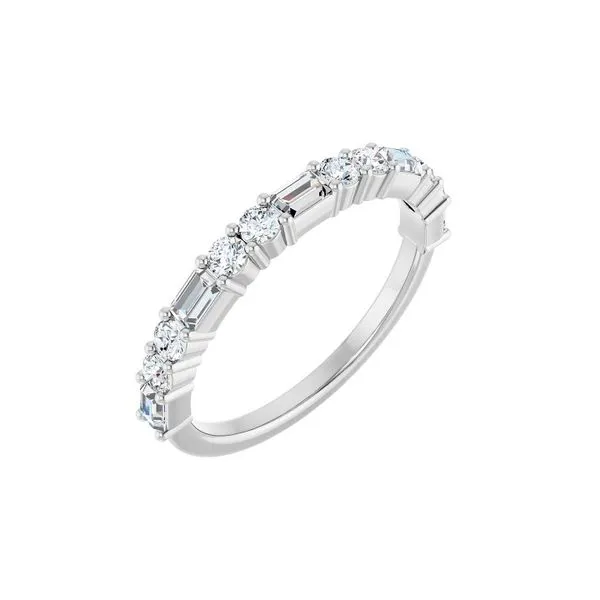 14K White Gold 5/8ctw Natural Diamond Anniversary Band Size 7 Raleigh Diamond Fine Jewelry Raleigh, NC