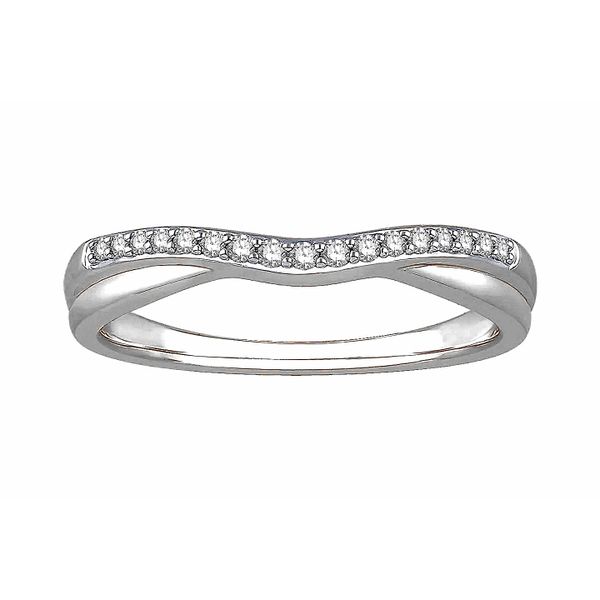14K White Gold 0.10ctw Diamond Curved Magic Band Sz 7 Raleigh Diamond Fine Jewelry Raleigh, NC