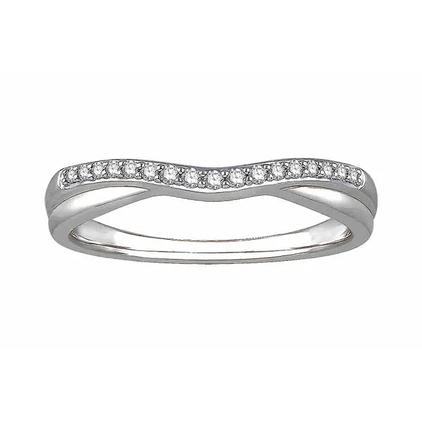 14K White Gold 0.10ctw Diamond Curved Magic Band Size 7 Raleigh Diamond Fine Jewelry Raleigh, NC