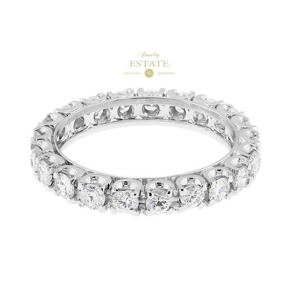 Estate 14K White Gold 1.10ctw H-J SI2/I1 Diamond Eternity Band Sz 6.5 Raleigh Diamond Fine Jewelry Raleigh, NC