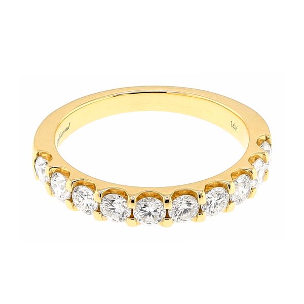 14K Yellow Gold 1.00cttw Diamond 10-Stone Half Anniversary Wedding Band Sz 7 Raleigh Diamond Fine Jewelry Raleigh, NC