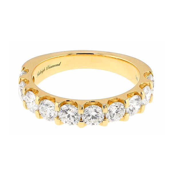 14K Yellow Gold 2.00cttw Diamond 10-Stone Half Anniversary Wedding Band Sz 7 Raleigh Diamond Fine Jewelry Raleigh, NC