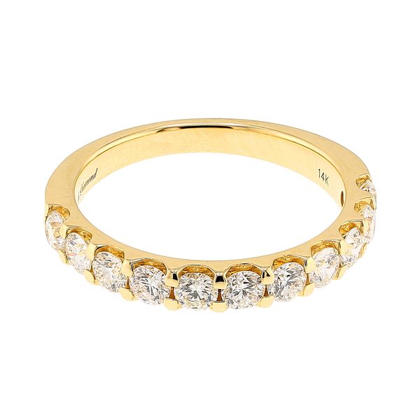 14K Yellow Gold 0.75cttw F-G/SI2 Diamond 11-Stone Wedding Band Sz 7 Raleigh Diamond Fine Jewelry Raleigh, NC