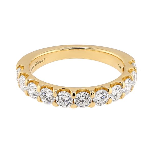 14K Yellow Gold 1.50cttw F-G/SI2 Diamond 11-Stone Wedding Band Sz 7 Raleigh Diamond Fine Jewelry Raleigh, NC