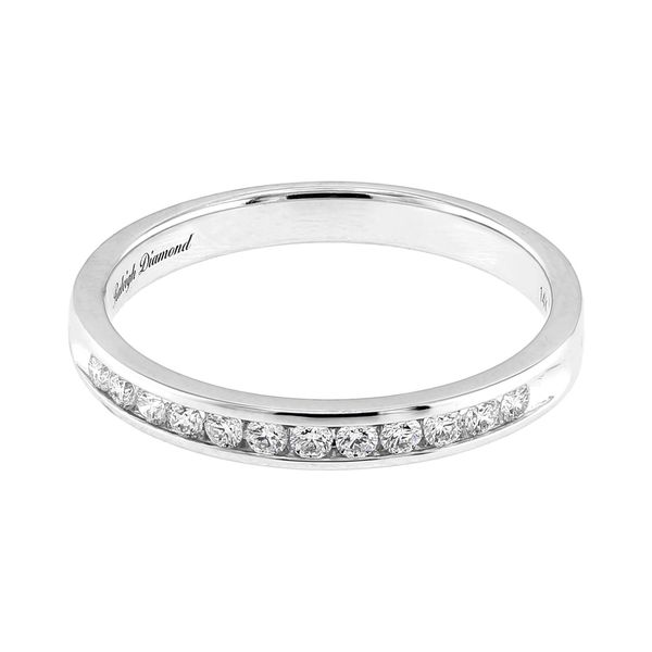 14K White Gold 0.20cttw F-G/SI2 Diamond Channel Anniversary Band Sz 7 Raleigh Diamond Fine Jewelry Raleigh, NC