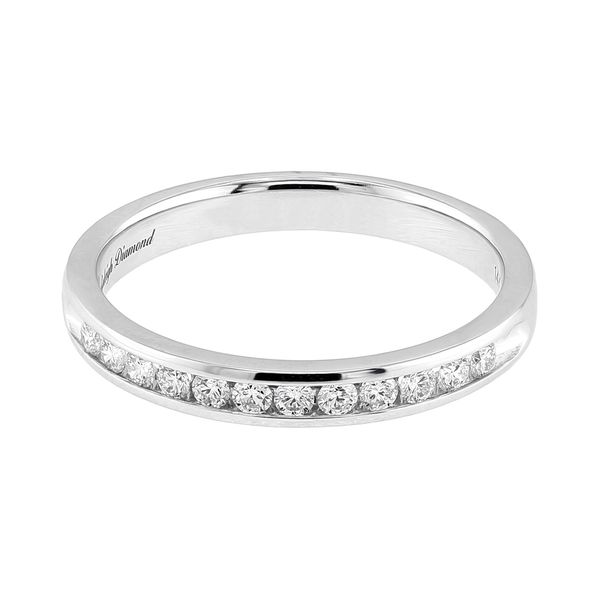 14K White Gold 0.25cttw F-G/SI2 Diamond Channel Anniversary Band Sz 7 Raleigh Diamond Fine Jewelry Raleigh, NC