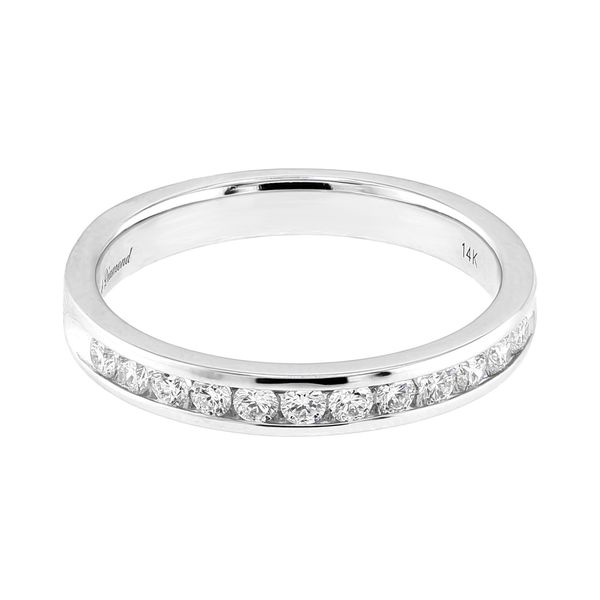 14K White Gold 0.33cttw F-G/SI2 Diamond Ladies Channel Anniversary Band Sz 7 Raleigh Diamond Fine Jewelry Raleigh, NC