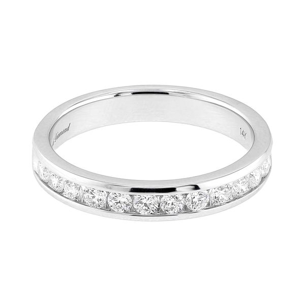14K White Gold 0.50cttw F-G/SI2 Diamond Channel Anniversary Wedding Band Sz 7 Raleigh Diamond Fine Jewelry Raleigh, NC