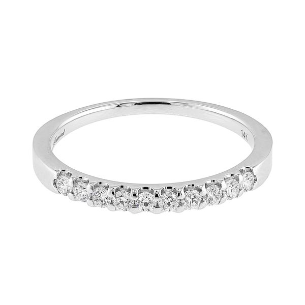 14K White Gold 0.25cttw F-G/SI2 Diamond 10-Stone Half-Anniversary Ladies Wedding Band Sz 7 Raleigh Diamond Fine Jewelry Raleigh, NC
