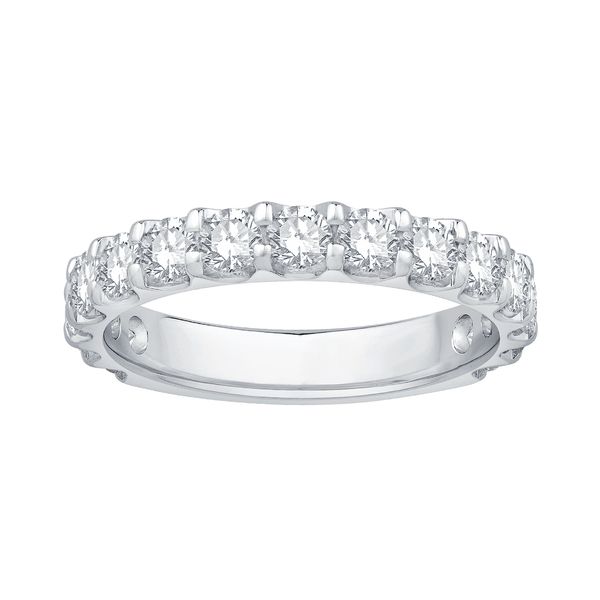 14K White Gold 1.50cttw F-G/SI2 Diamond 15-Stone Wedding Band Sz 7 Raleigh Diamond Fine Jewelry Raleigh, NC