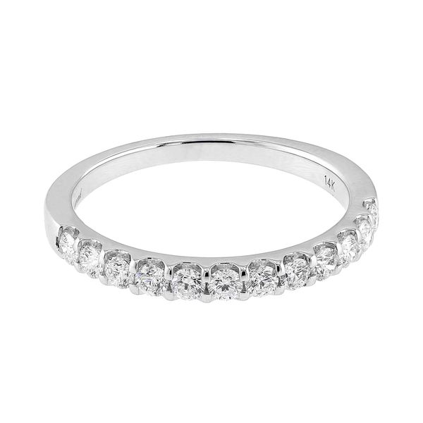 14K White Gold 0.50cttw F-G/SI2 Diamond 12-Stone Ladies Wedding Band Sz 7 Raleigh Diamond Fine Jewelry Raleigh, NC