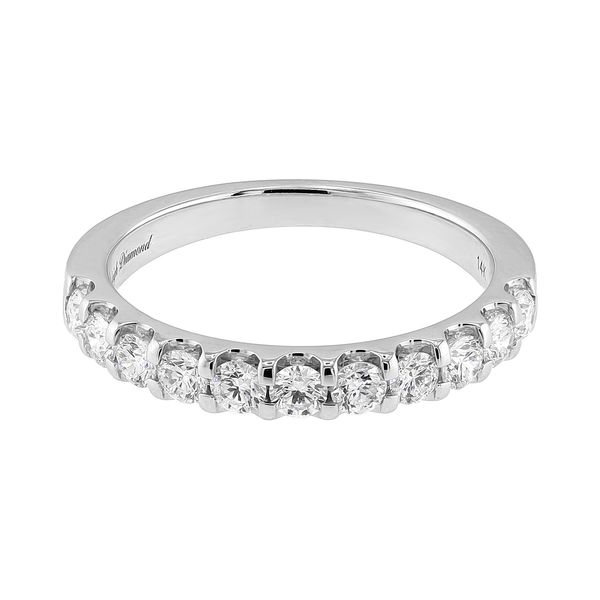 14K White Gold 0.75cttw F-G/VS2 Diamond 11-Stone Wedding Band Sz 7 Raleigh Diamond Fine Jewelry Raleigh, NC