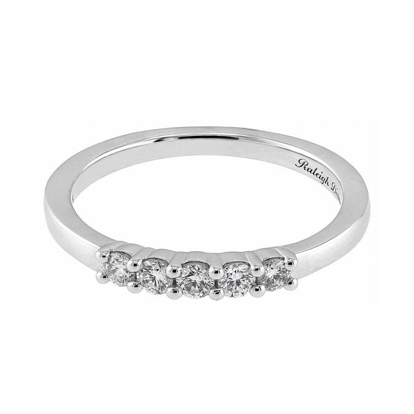 14K White Gold 0.33ctw F-G/SI2 Diamond 5-Stone Ladies Wedding Band Sz 7 Raleigh Diamond Fine Jewelry Raleigh, NC