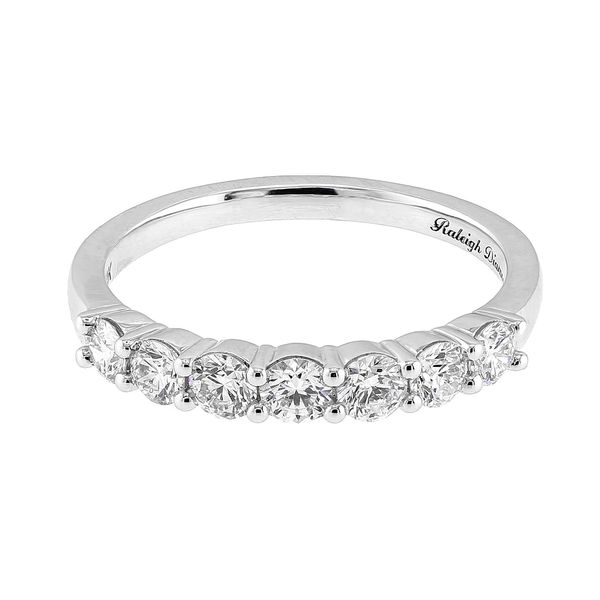14K White Gold 0.75ctw F-G/SI2 Diamond 7-Stone Wedding Band Sz 7 Raleigh Diamond Fine Jewelry Raleigh, NC