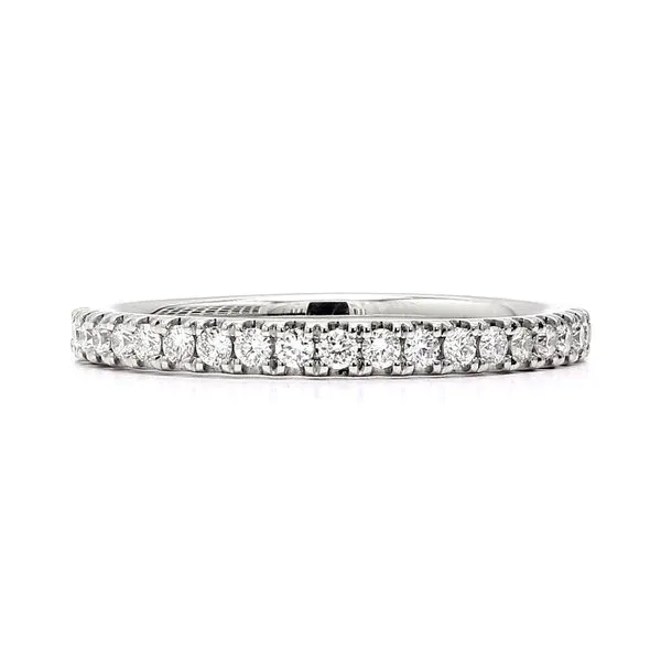 RD Classic Signature Platinum 0.25ctw F-G/VS+ Cathedral Band Diamonds Size 6 Raleigh Diamond Fine Jewelry Raleigh, NC