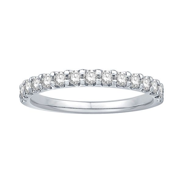 14K White Gold 0.50cttw 15-Stone Diamond Half Anniversary Wedding Band Sz 7 Raleigh Diamond Fine Jewelry Raleigh, NC