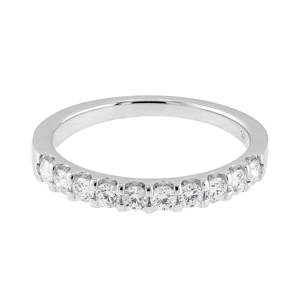 14K White Gold 0.50cttw 10-Stone Diamond Half Anniversary Wedding Band Sz 7 Raleigh Diamond Fine Jewelry Raleigh, NC