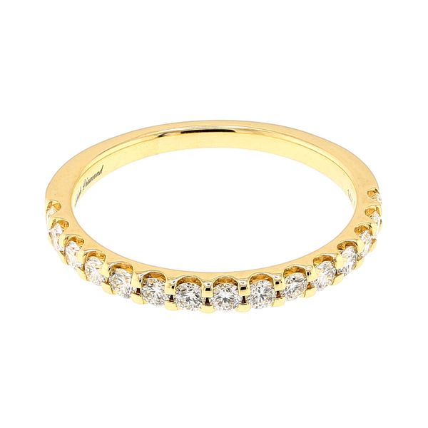14K Yellow Gold 0.050cttw15-Stone Diamond Half Anniversary Ladies Wedding Band Sz 7 Raleigh Diamond Fine Jewelry Raleigh, NC