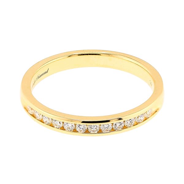 14K Yellow Gold 0.25cttw Diamond Channel Set Half Anniversary Wedding Band Sz 7 Raleigh Diamond Fine Jewelry Raleigh, NC