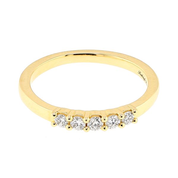 14K Yellow Gold 0.25ctw F-G/SI2 Diamond 5-Stone Wedding Band Sz 7 Raleigh Diamond Fine Jewelry Raleigh, NC