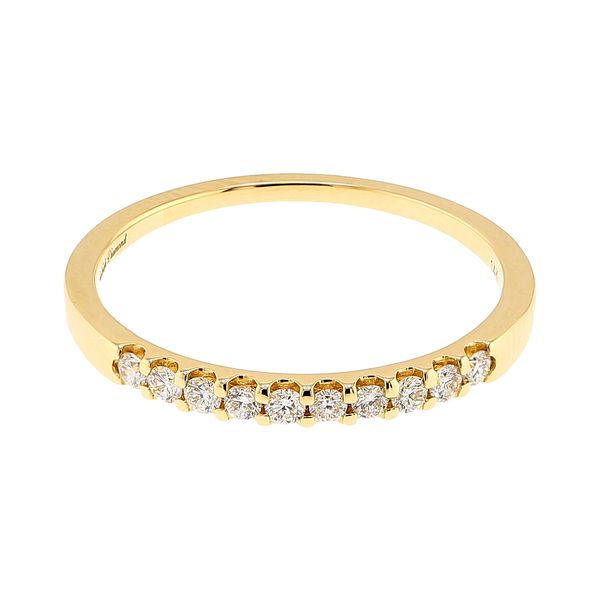 14K Yellow Gold 0.20cttw Diamond 10-Stone Half Anniversary Ladies Wedding Band Sz 7 Raleigh Diamond Fine Jewelry Raleigh, NC