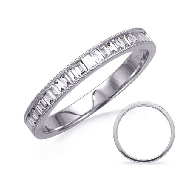 14K White Gold 0.33ctw G/VS2 BG Diamond Miligrain Fashion Band Sz 6.5 Raleigh Diamond Fine Jewelry Raleigh, NC