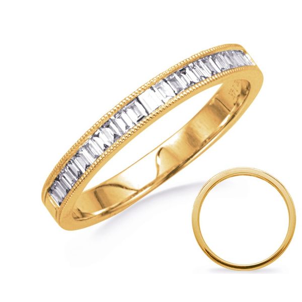 14K Yellow Gold 0.33ctw G/VS2 BG Diamond Miligrain Fashion Band Sz 6.5 Raleigh Diamond Fine Jewelry Raleigh, NC