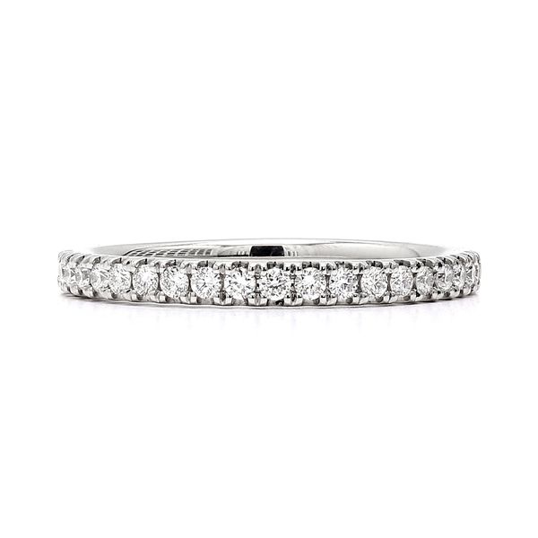 RD Classic Signature Platinum 0.25ctw F-G/VS+ Cathedral Band Diamonds Sz 6 Raleigh Diamond Fine Jewelry Raleigh, NC