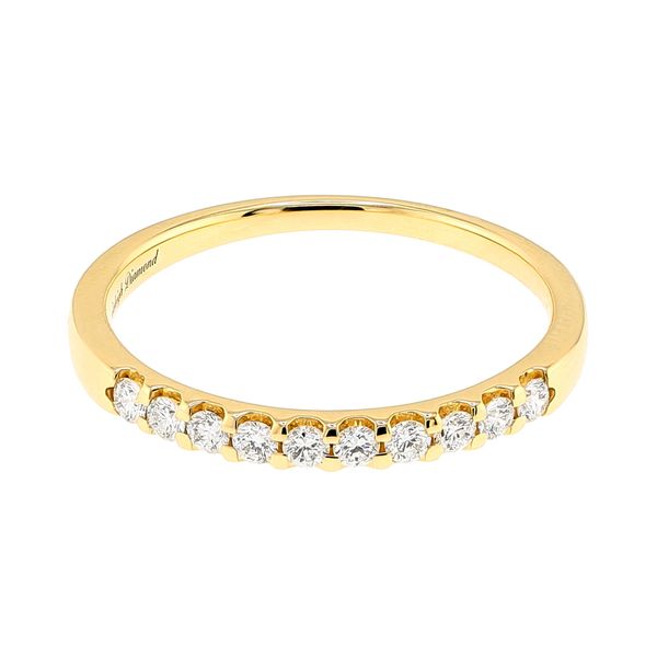14K Yellow Gold 0.25cttw F-G/SI2 Diamond 10-Stone Half Anniversary Ladies Wedding Band Sz 7 Raleigh Diamond Fine Jewelry Raleigh, NC
