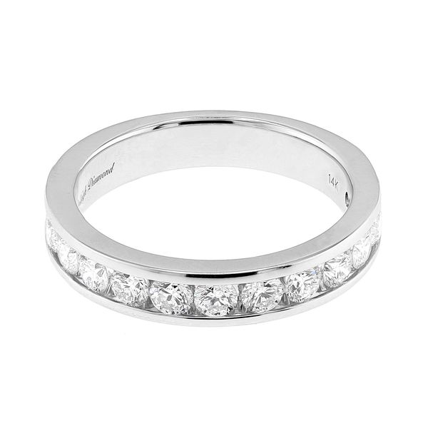 14K White Gold 1.00cttw F-G/SI2 Diamond Channel Anniversary Band Sz 7 Raleigh Diamond Fine Jewelry Raleigh, NC