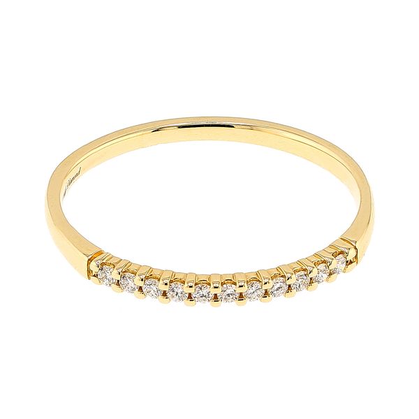 18K Yellow Gold 0.10cttw F-G/SI2 11-Stone Diamond Ladies Anniversary Band Sz 5.25 Raleigh Diamond Fine Jewelry Raleigh, NC