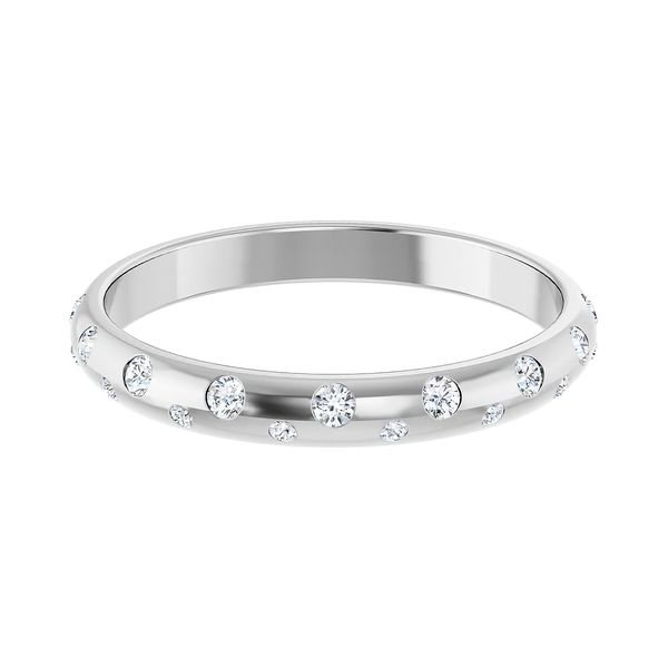 14K White Gold Flush Set 1/6ctw G-H/SI2-SI3 Diamond Anniversary Band Sz 7 Raleigh Diamond Fine Jewelry Raleigh, NC