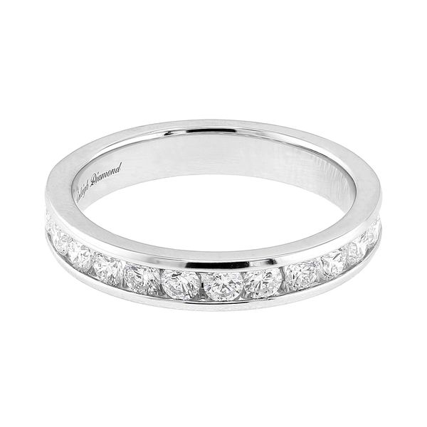 14K White Gold 0.75cttw F-G/SI2 Diamond Channel Anniversary Band Sz 7 Raleigh Diamond Fine Jewelry Raleigh, NC