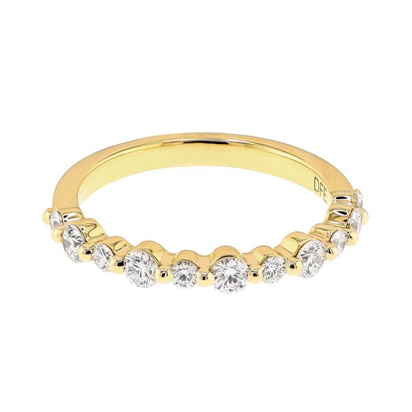 14K Yellow Gold 0.55ctw G/VS2 Diamond 11-Stone Ladies Wedding Band Sz 6.5 Raleigh Diamond Fine Jewelry Raleigh, NC