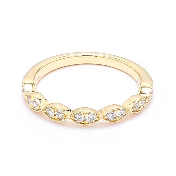 14K Yellow Gold 0.25ctw G/VS2 Diamond Vintage Style Band Sz 6.5 Raleigh Diamond Fine Jewelry Raleigh, NC