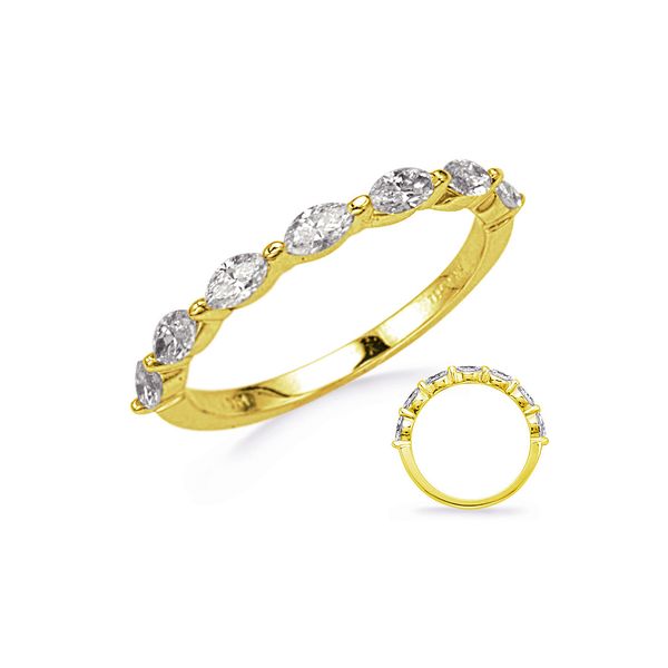 14K Yellow Gold 0.42cttw G/SI1 Marquise Diamond Ladies Wedding Band Sz 6.5 Raleigh Diamond Fine Jewelry Raleigh, NC