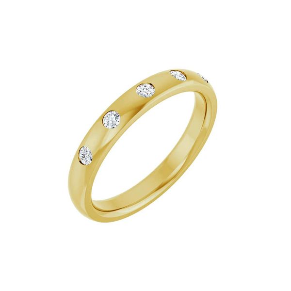 14K Yellow Gold 0.02ctw G-H/SI2-SI3 Natural Diamond Anniversary Band Sz 7 Raleigh Diamond Fine Jewelry Raleigh, NC