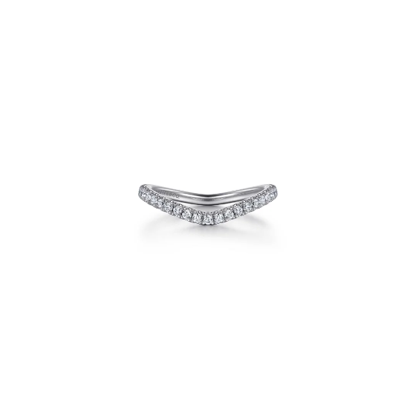 14K White Gold 0.28ctw G-H/SI1+ Diamond Chevron Ladies Wedding Band Sz 6.5 Raleigh Diamond Fine Jewelry Raleigh, NC