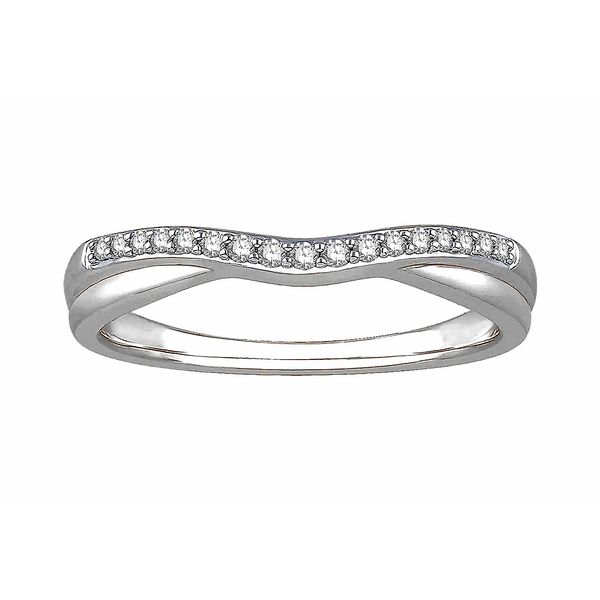 14K White Gold 0.10ctw Diamond Curved Magic Band Sz 7 Raleigh Diamond Fine Jewelry Raleigh, NC