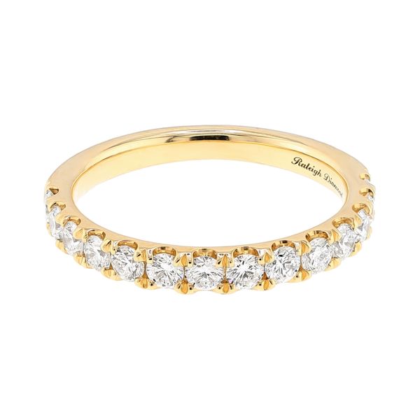 18K Yellow Gold 0.67ctw Diamond Wedding Band Sz 6 Raleigh Diamond Fine Jewelry Raleigh, NC