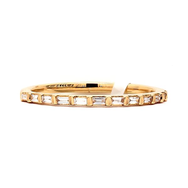 14K Yellow Gold 1/6ctw Baguette Diamond Band Raleigh Diamond Fine Jewelry Raleigh, NC