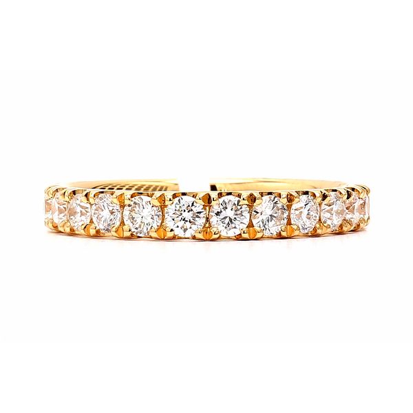 RD Classic Signature 18K Yellow Gold 0.75ctw F/VS+ 13 RBC Diamonds Cathedral Band Sz 6 Raleigh Diamond Fine Jewelry Raleigh, NC