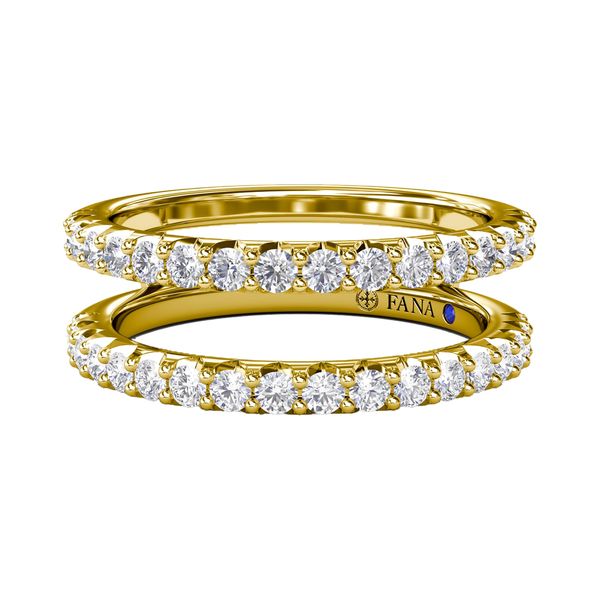 14K Yellow Gold 0.66ctw Petite Diamond Insert Ring Sz 6.5 Image 2 Raleigh Diamond Fine Jewelry Raleigh, NC