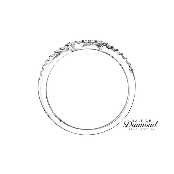 Estate Slim Diamond Contour Band 14k White Gold 0.20 CTW Image 3 Raleigh Diamond Fine Jewelry Raleigh, NC