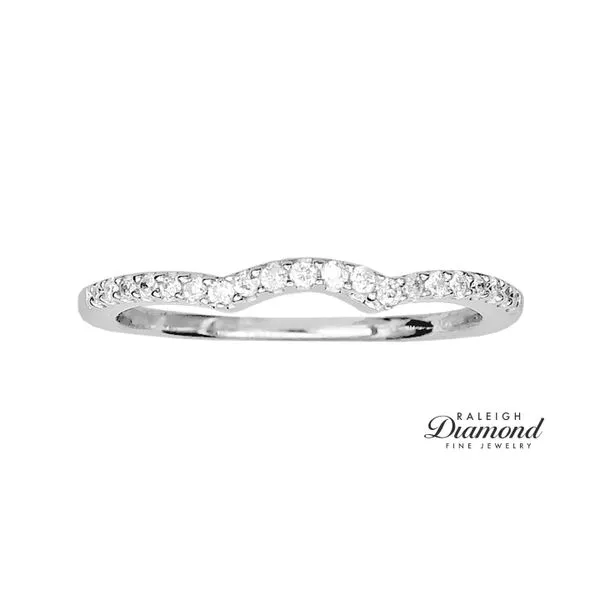 Estate Slim Diamond Contour Band 14k White Gold 0.20 CTW Raleigh Diamond Fine Jewelry Raleigh, NC