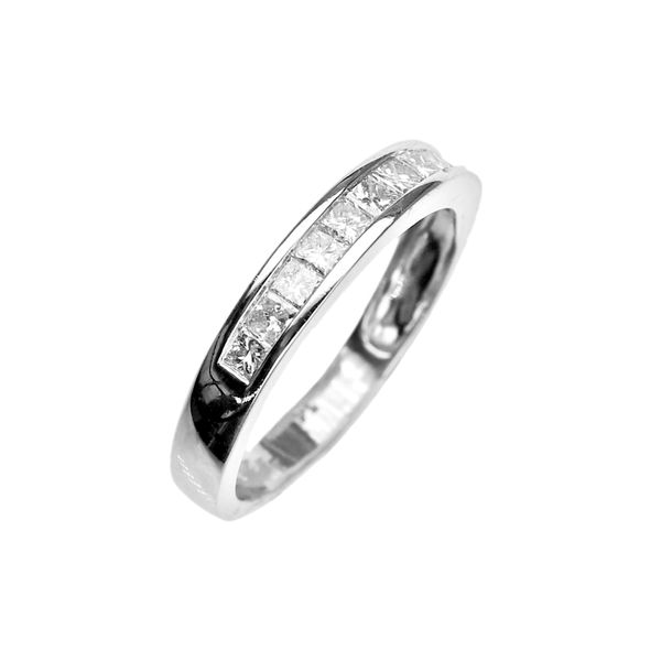 Estate 14k White Gold 1/2ctw Diamond Channel Band Image 2 Raleigh Diamond Fine Jewelry Raleigh, NC